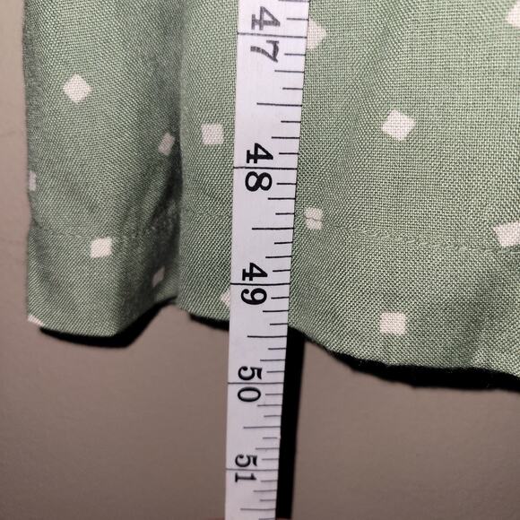 Only Necessities Dress Green Square Poka Dot Dress SZ 16W Cottagecore Casual - Picture 4 of 7